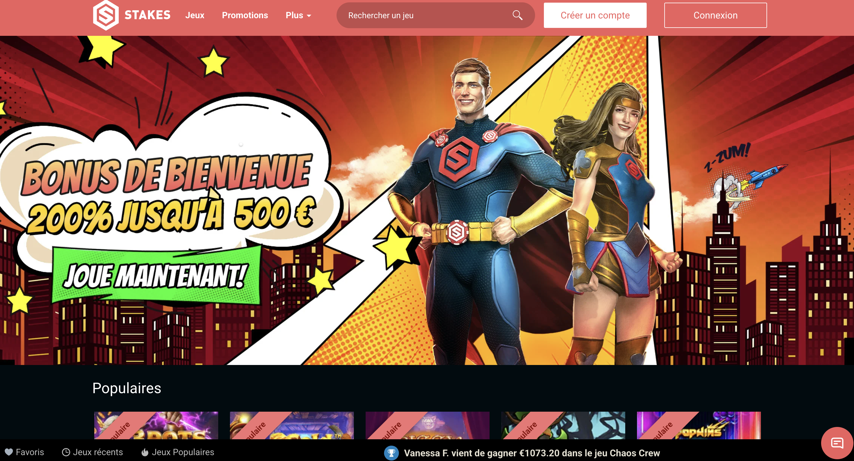 stakes code bonus casino sans depot